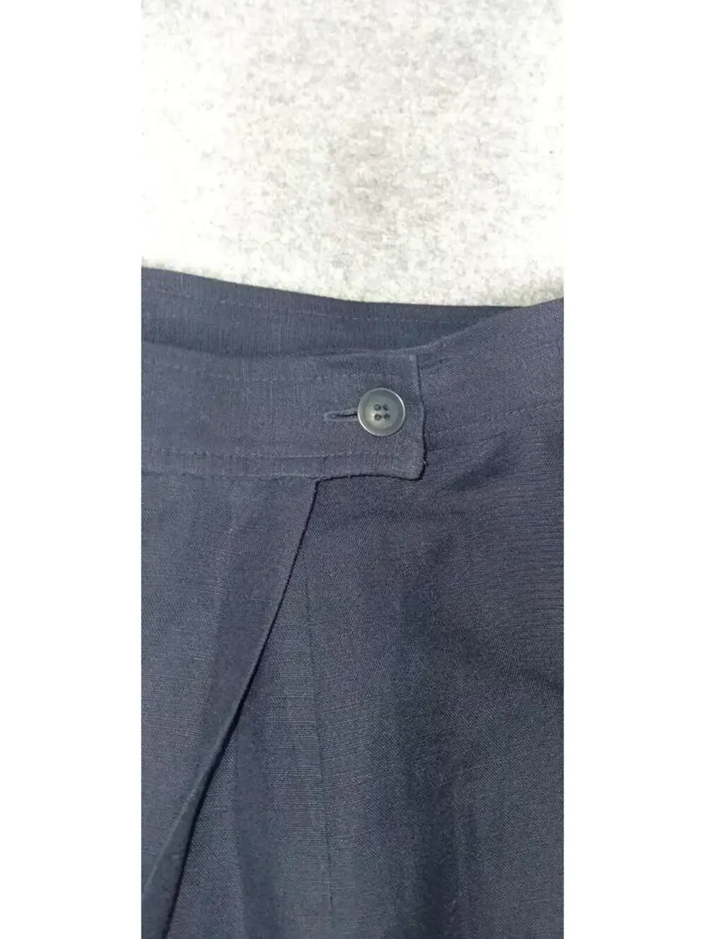 Ann Taylor Linen Blend Maxi Wrap Skirt Womens Size 12 Black Old Money Quiet... - Picture 6 of 7